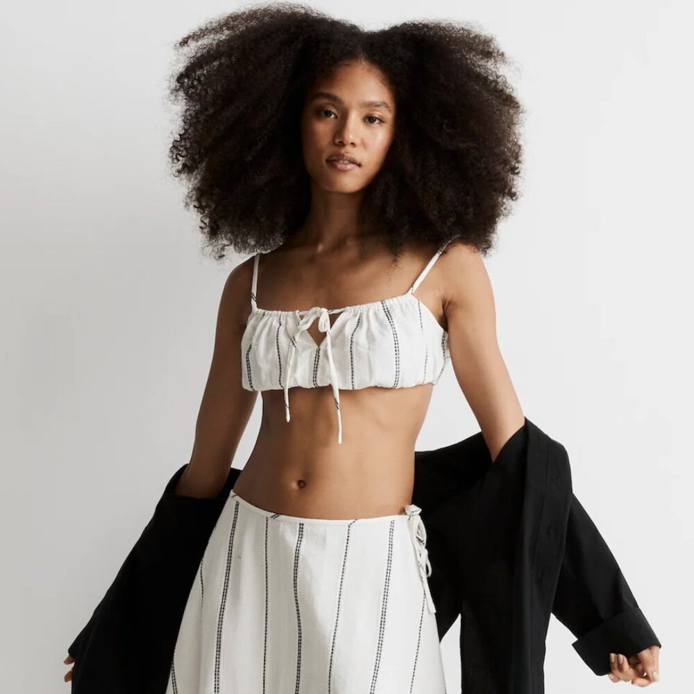 [NWT] Madewell Striped Cover Up Top